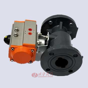 氣動(dòng)法蘭塑料球閥圖片