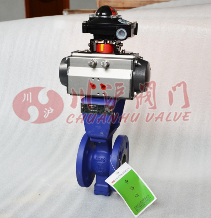 氣動(dòng)V型球閥開(kāi)關(guān)型圖片